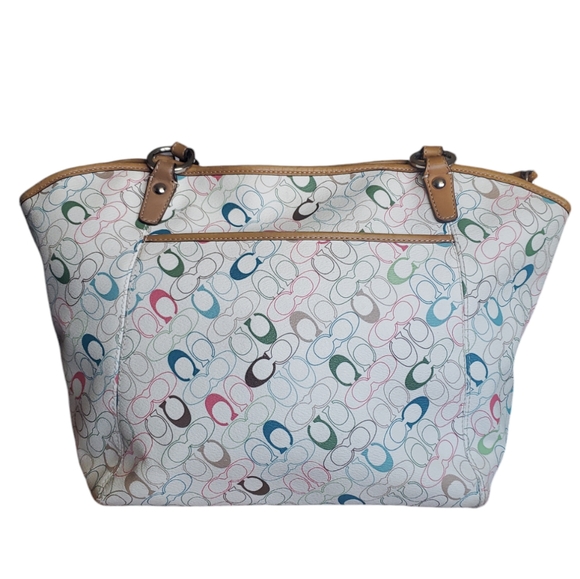 Coach Chelsea Signature Leah Zip Top Great Summer Bag N:C1077-F15140 - Picture 6 of 17